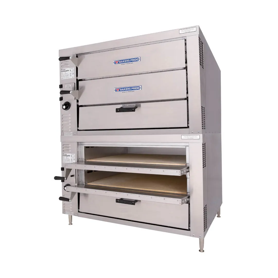 Bakers Pride GP62 41" Double Deck Gas Countertop Pizza Oven w/ 2 Double Decks, 2 Doors/Deck