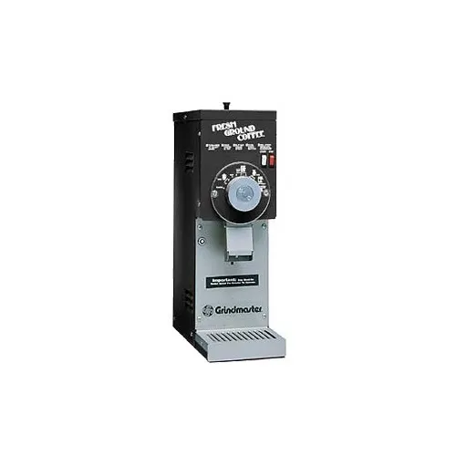 Grindmaster 835S 7" Wide Space Saver Retail Coffee Grinder w/ 1.5 lbs. Hopper Cap - 1/2 HP - Black