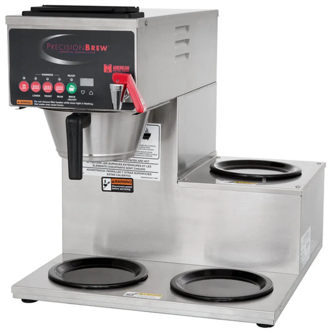 GRINDMASTER B-3WR-120V Automatic Fill Coffee Brewer for Decanters With Hot Water Faucet, Single