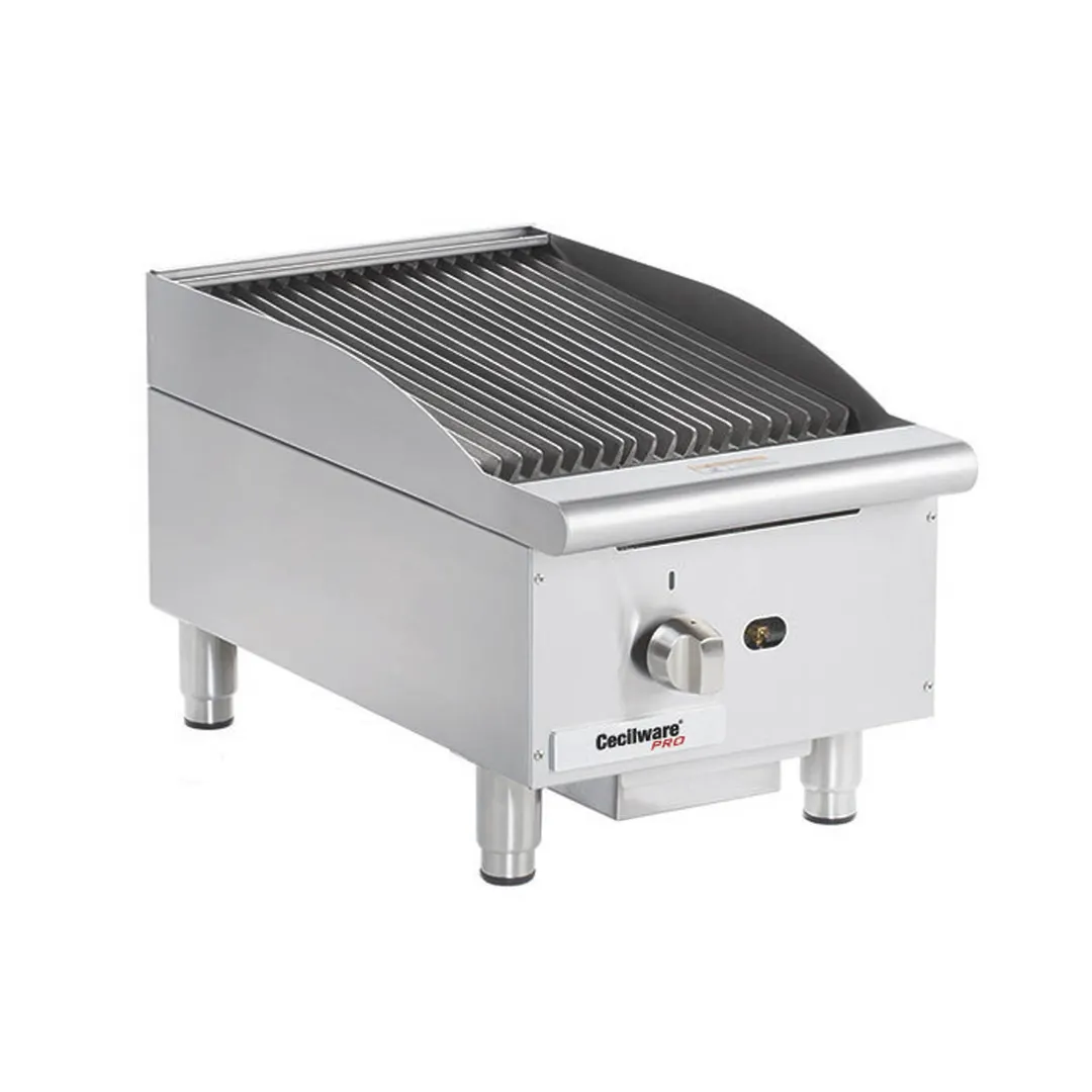 Cecilware® Pro CCP15 15" Countertop Gas Radiant Charbroiler w/ (1) Burner, 40.000 BTU