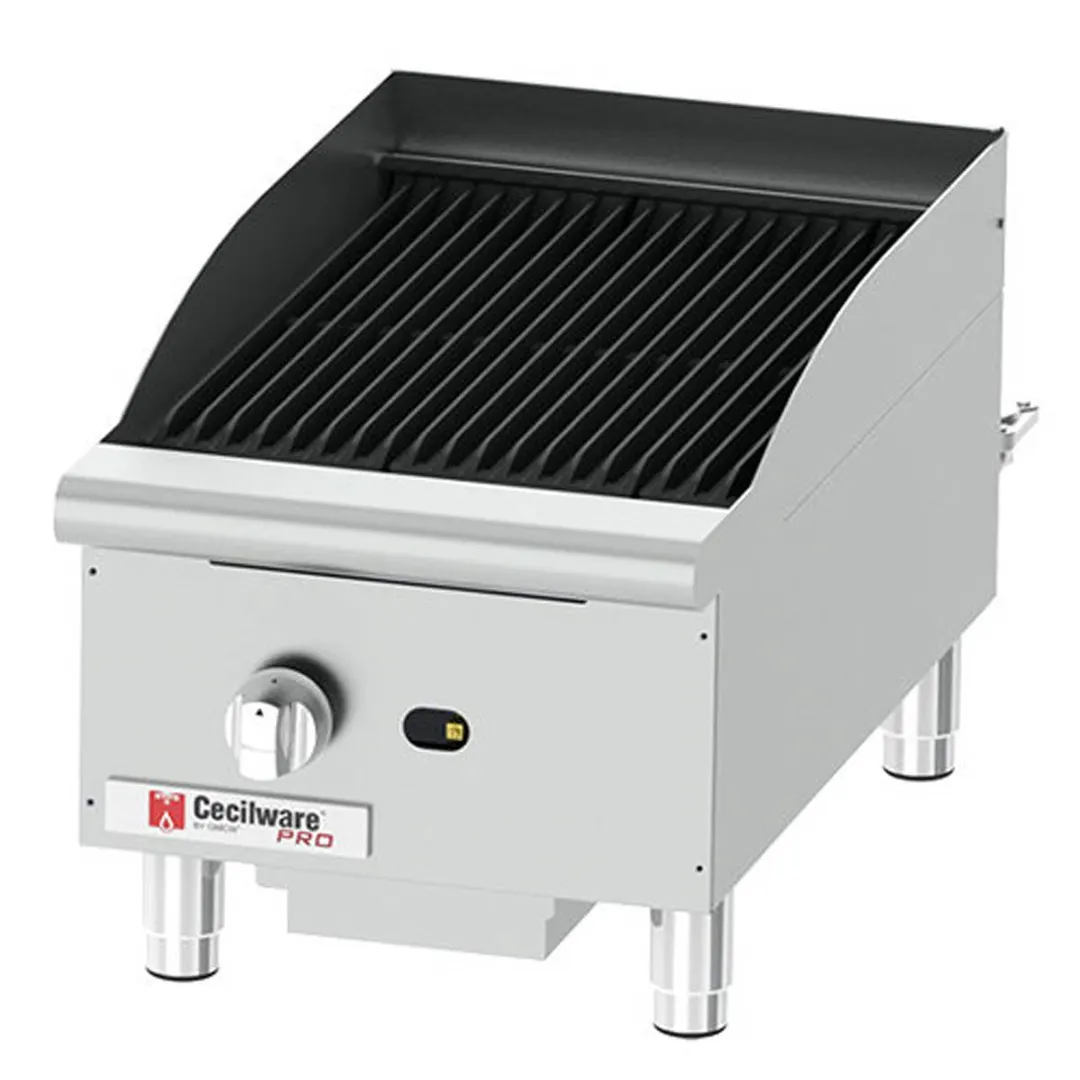 Cecilware® Pro CCP15 15" Countertop Gas Radiant Charbroiler w/ (1) Burner, 40.000 BTU