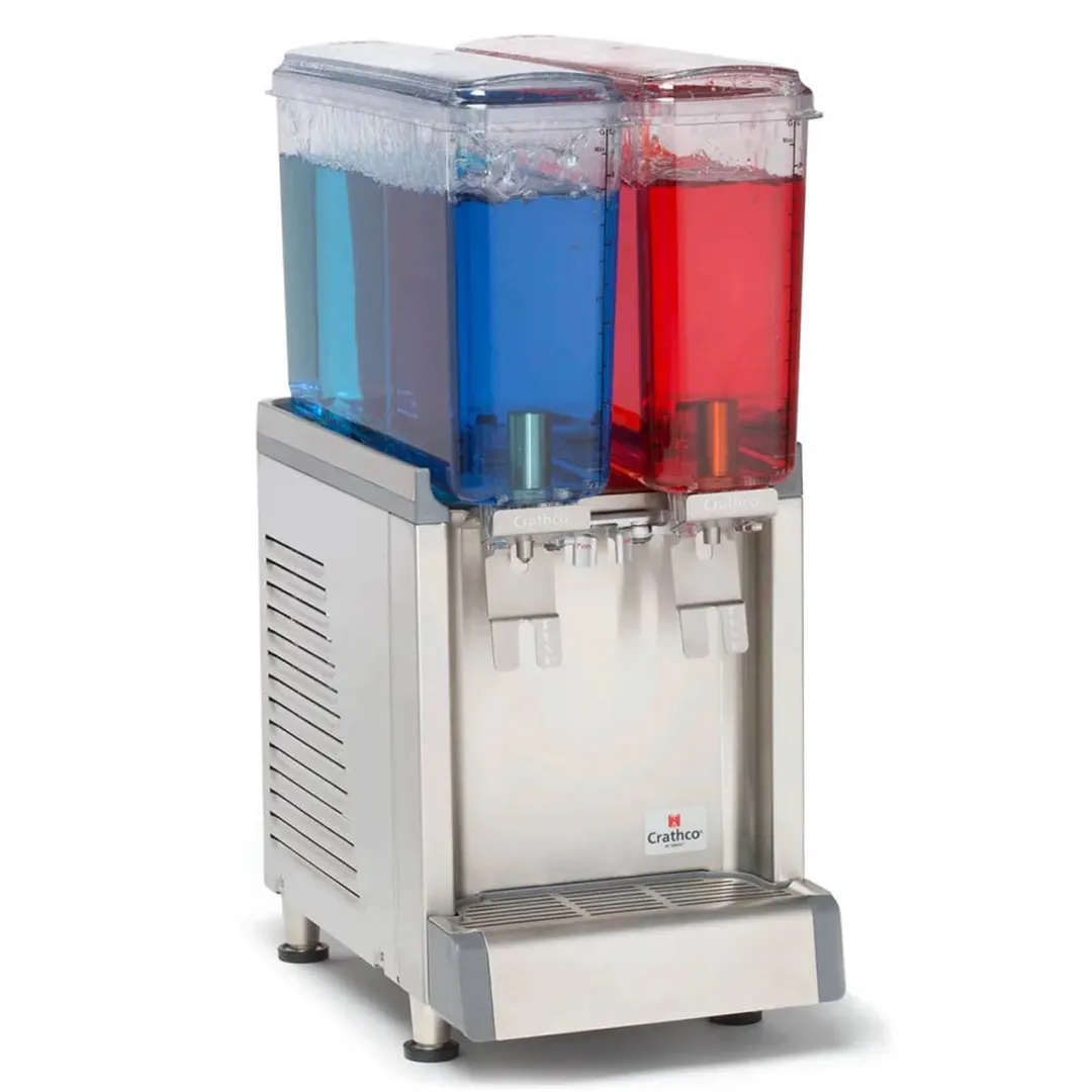 Crathco® CS-2E-16-290 (BPA FREE) Simplicity® Bubbler® Mini-Twin Pre-Mix Cold Beverage Dispenser