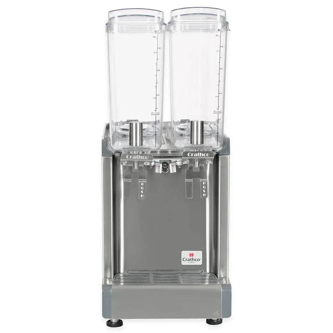 Crathco® CS-2E-16-290 (BPA FREE) Simplicity® Bubbler® Mini-Twin Pre-Mix Cold Beverage Dispenser