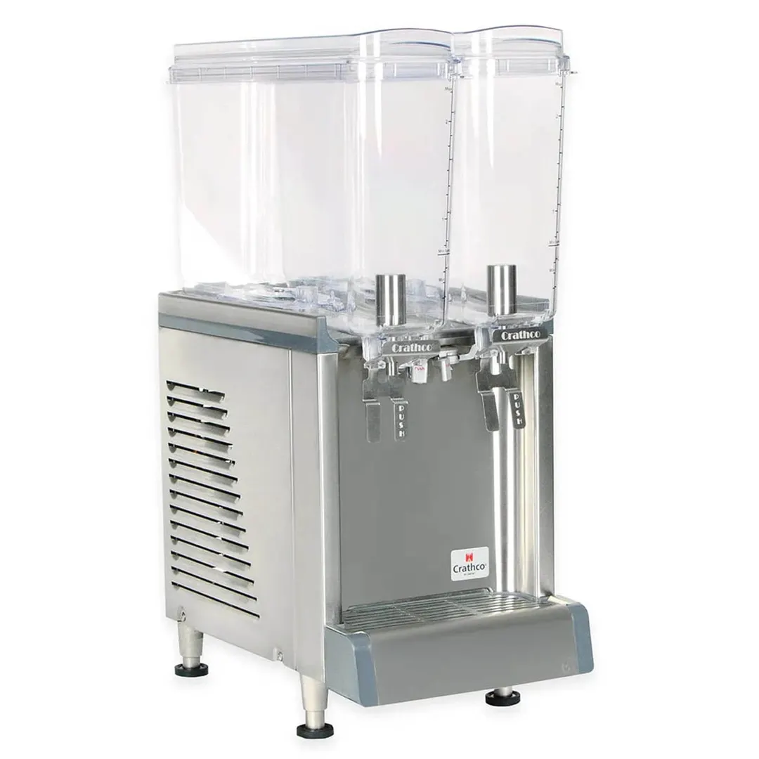 Crathco® CS-2E-16-290 (BPA FREE) Simplicity® Bubbler® Mini-Twin Pre-Mix Cold Beverage Dispenser