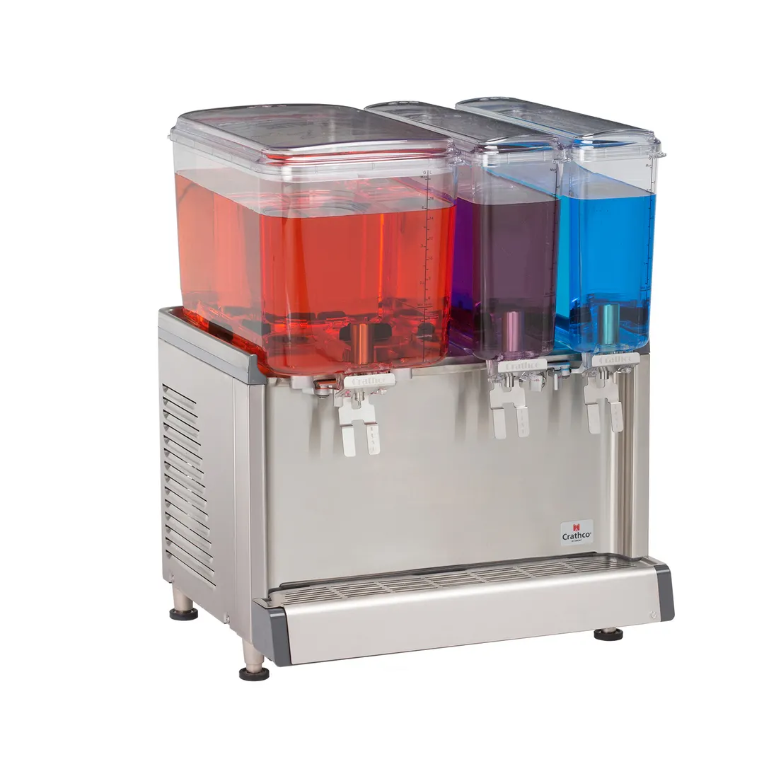 Crathco® CS-3D-16-290 (BPA FREE) Simplicity® Bubbler® Triple Combo Pre-Mix Cold Beverage Dispenser