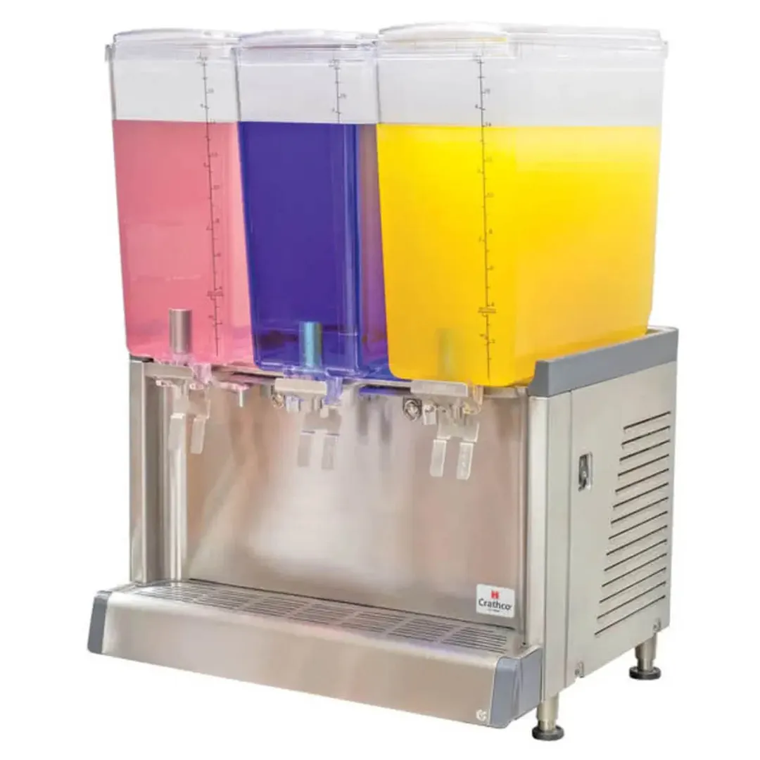 Crathco CS-3L-16-290 Beverage Dispenser with 3 Bowls / Agitator Type - 4.75 Gal (each) - 1/10 Hp