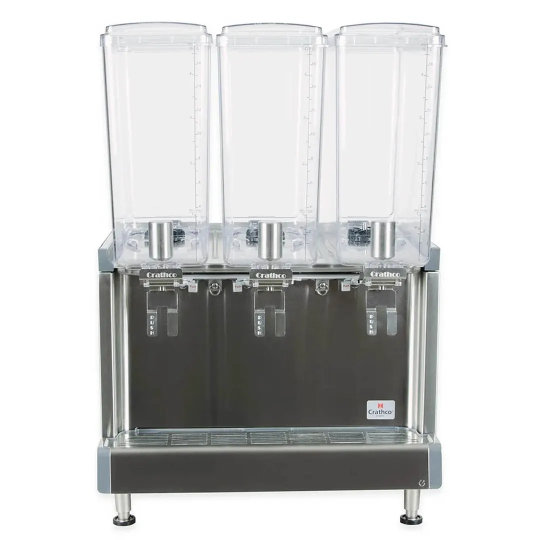 Crathco CS-3L-16-290 Beverage Dispenser with 3 Bowls / Agitator Type - 4.75 Gal (each) - 1/10 Hp