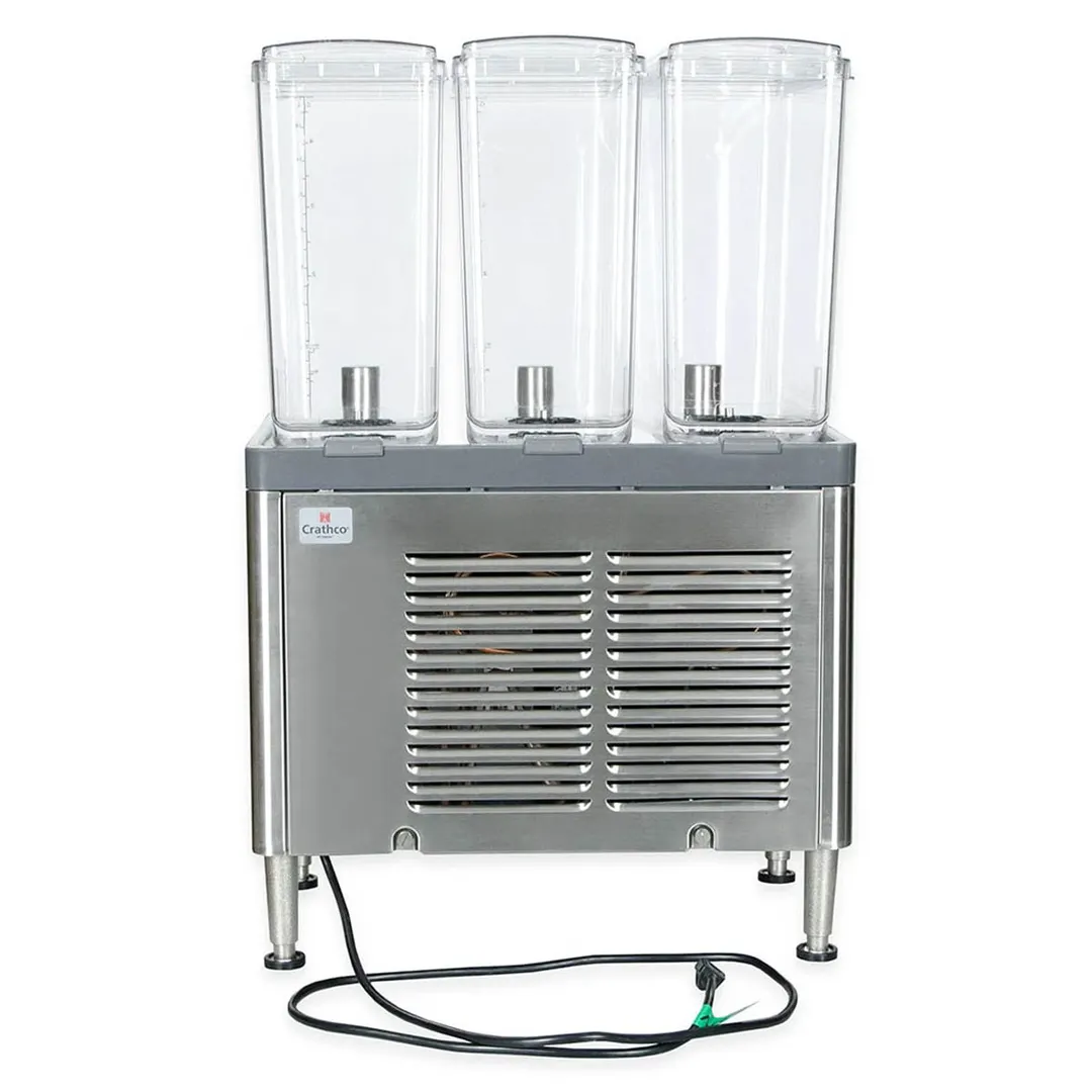 Crathco CS-3L-16-290 Beverage Dispenser with 3 Bowls / Agitator Type - 4.75 Gal (each) - 1/10 Hp