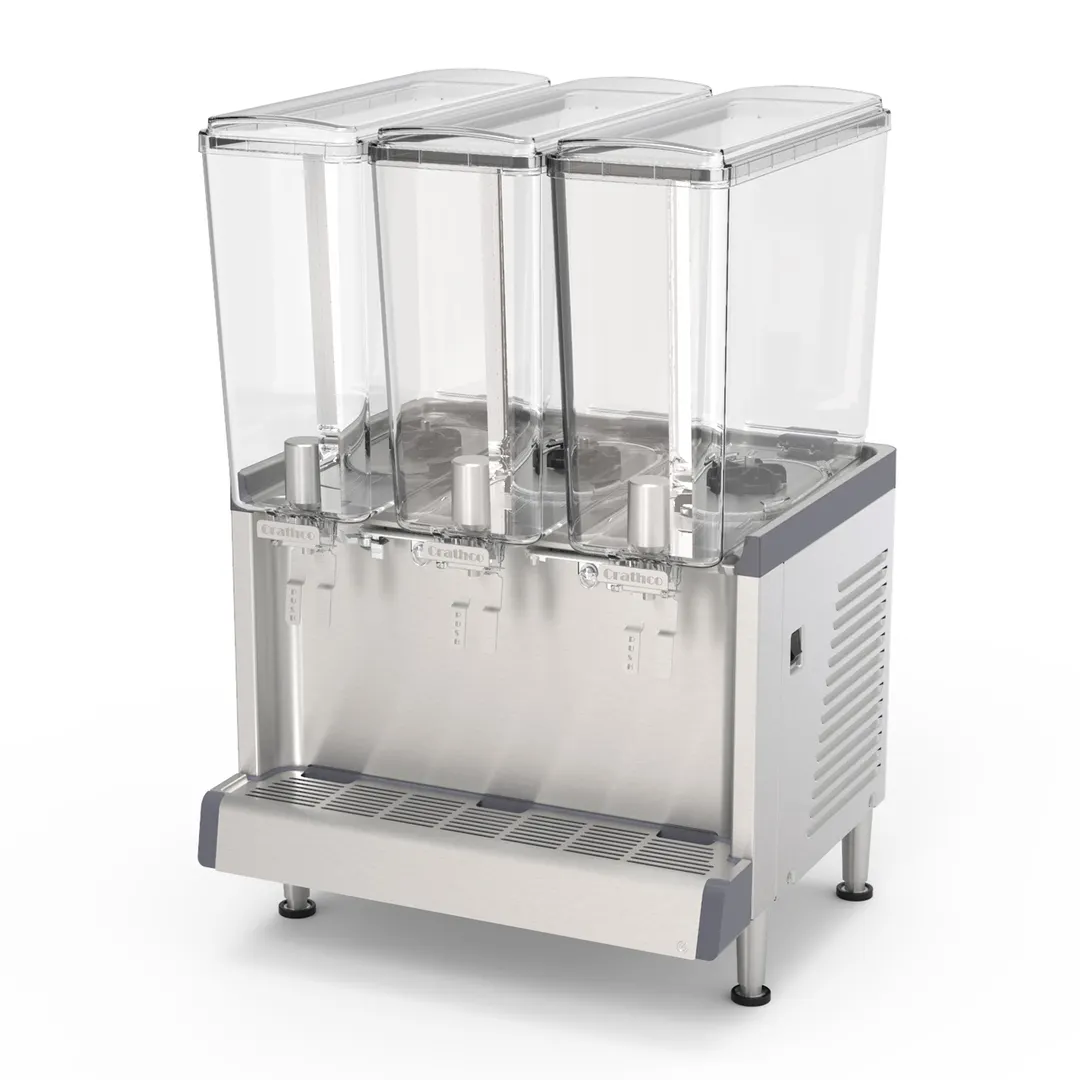 Crathco CS-3L-16-290 (BPA FREE) Beverage Dispenser w/ 3 Bowls, Agitator - 4.75 Gal (each) - 1/10 Hp
