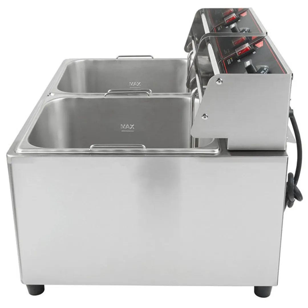 Cecilware® Pro EL2X15 Split Pot Countertop Electric Fryer