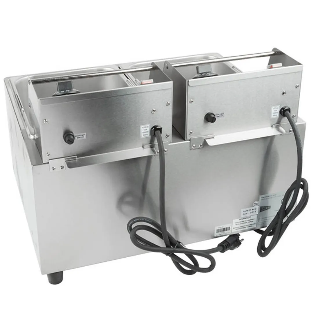 Cecilware® Pro EL2X15 Split Pot Countertop Electric Fryer