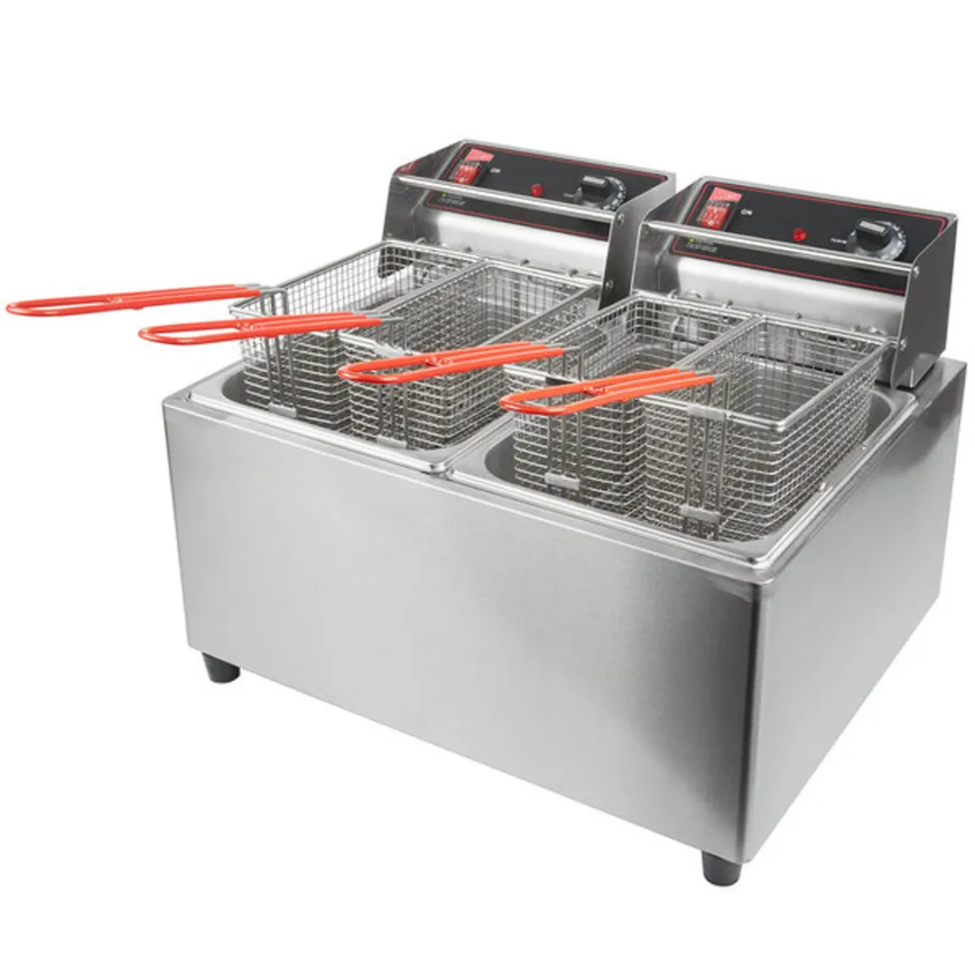 Cecilware® Pro EL2X25 Split Pot Countertop Electric Fryer