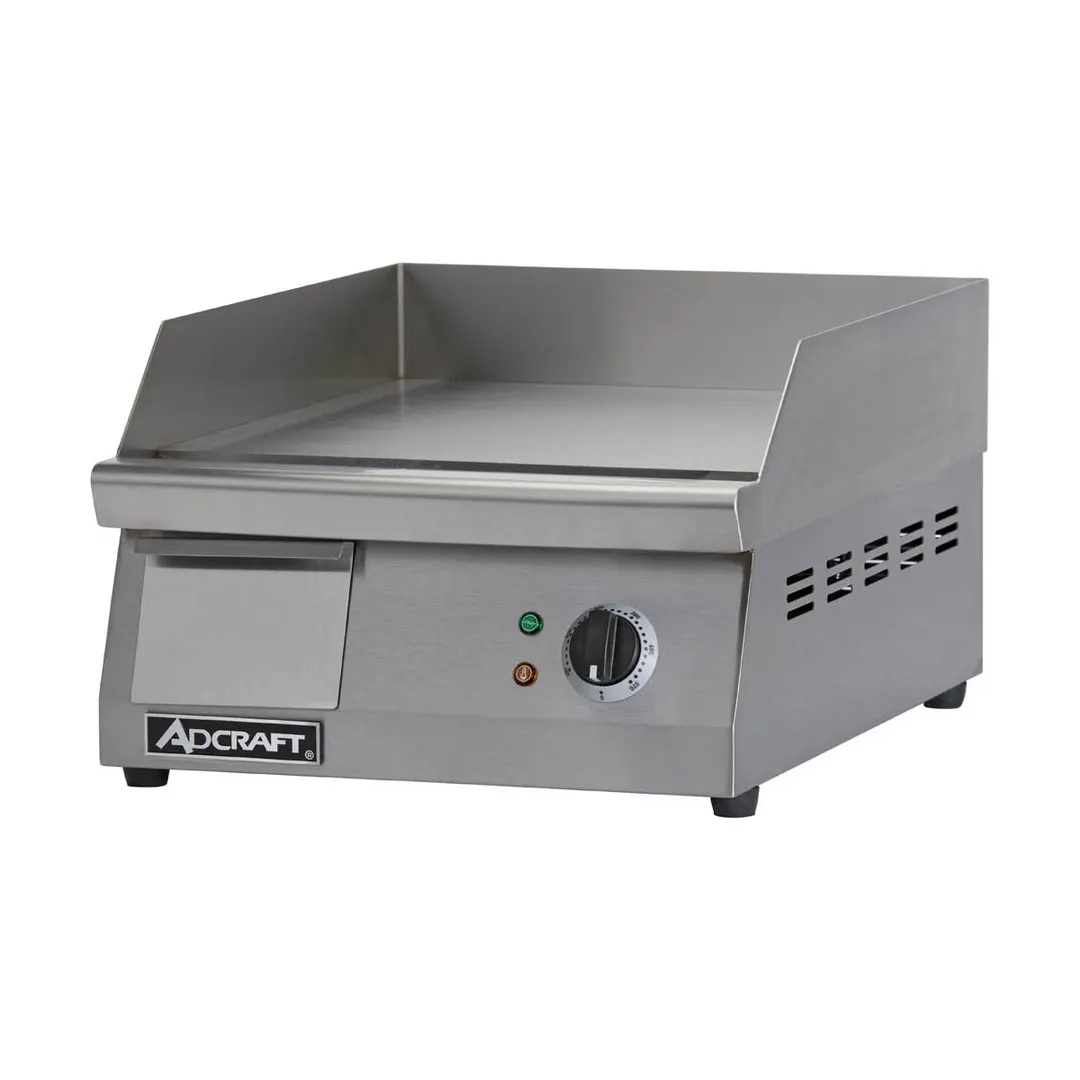 Adcraft GRID-16 16" Countertop Electric Griddle with 16" x 15.5" Surface, Thermostatic Controls, 120v