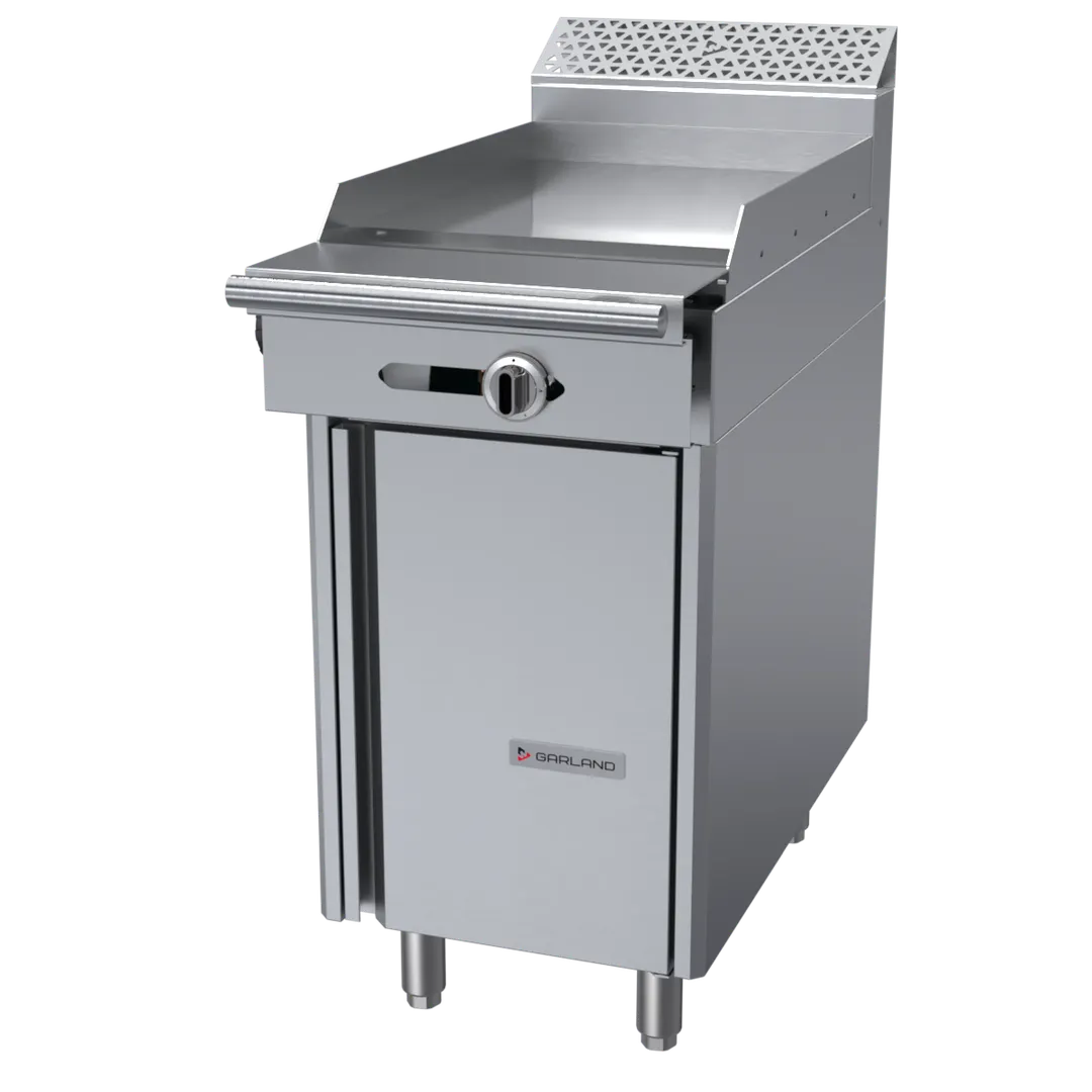 Garland US Range C18-1S 18" Gas Heavy Duty Range,18" Full Griddle w/ Manual Valve Controls, Cabinet Base,  30.000 BTU