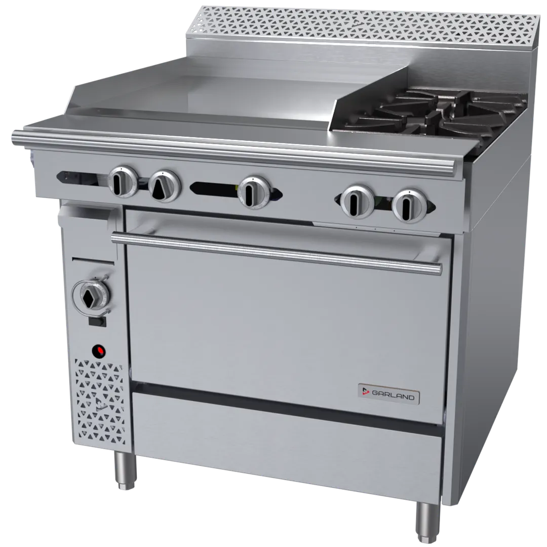 Garland US Range C36-2-1C Garland Cuisine Series Heavy Duty Range, Gas, 36"