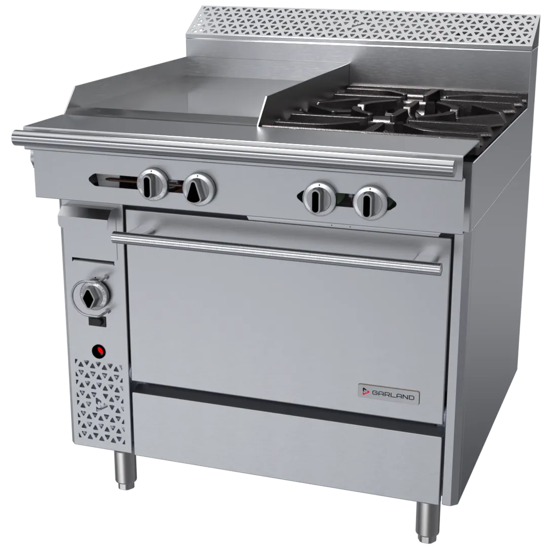 Garland US Range C36-4-1C Garland Cuisine Series Heavy Duty Range, Gas, 36"