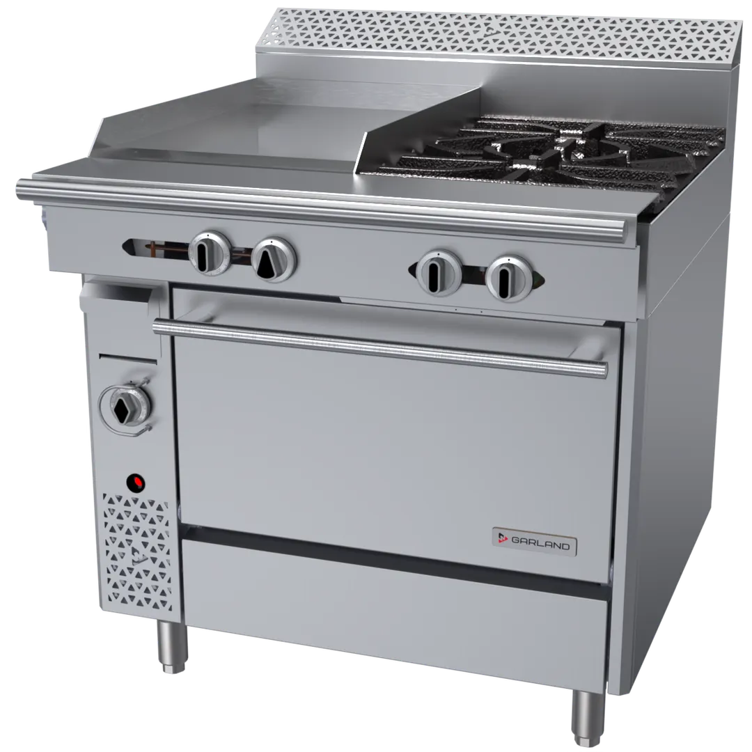 Garland US Range C36-4-1R Garland Cuisine Series Heavy Duty Range, Gas, 36"