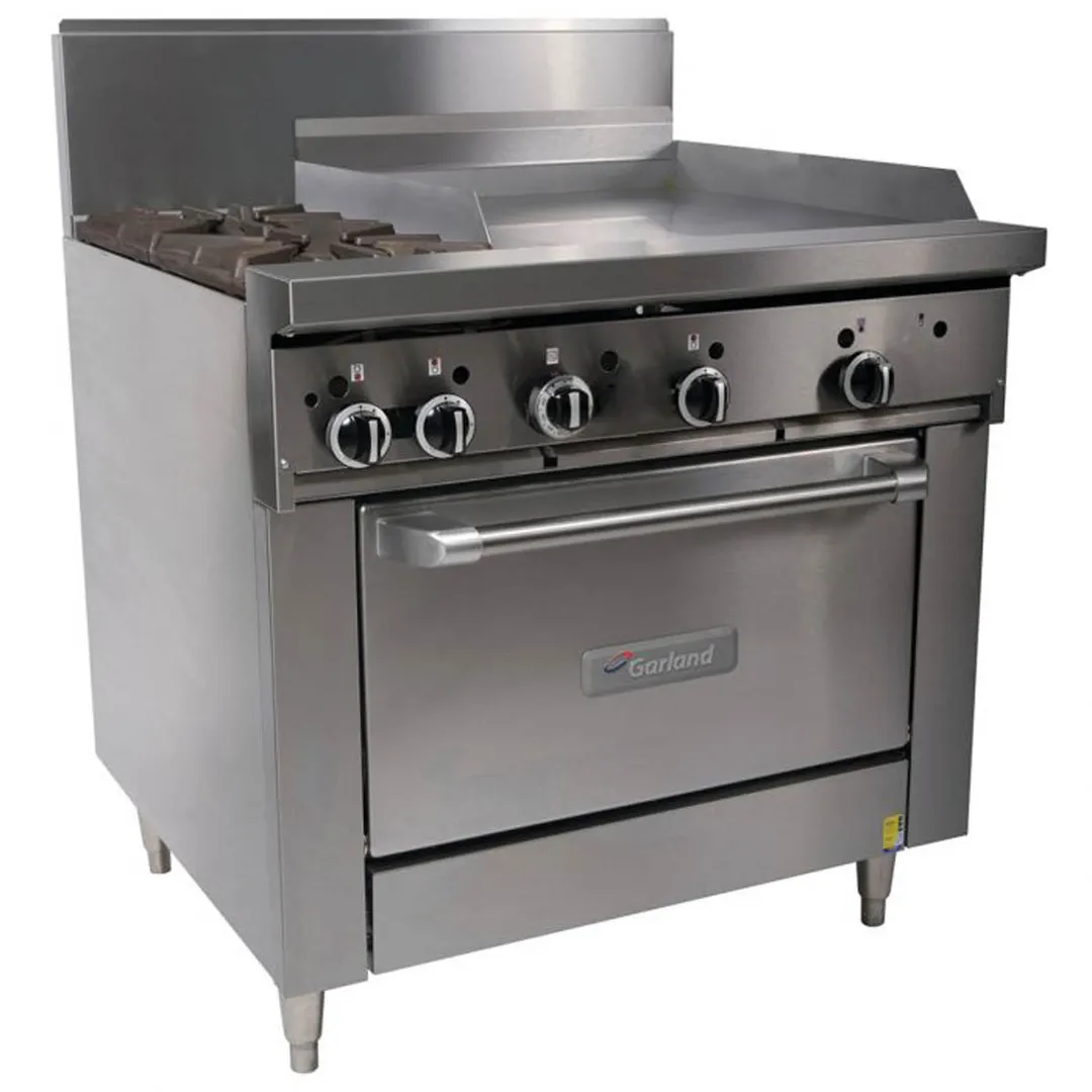 Garland US Range G36-2G24R 36" Gas Range w/ (2) Open Burners, 24" Griddle, (1) Standard Oven, 140.000 BTU