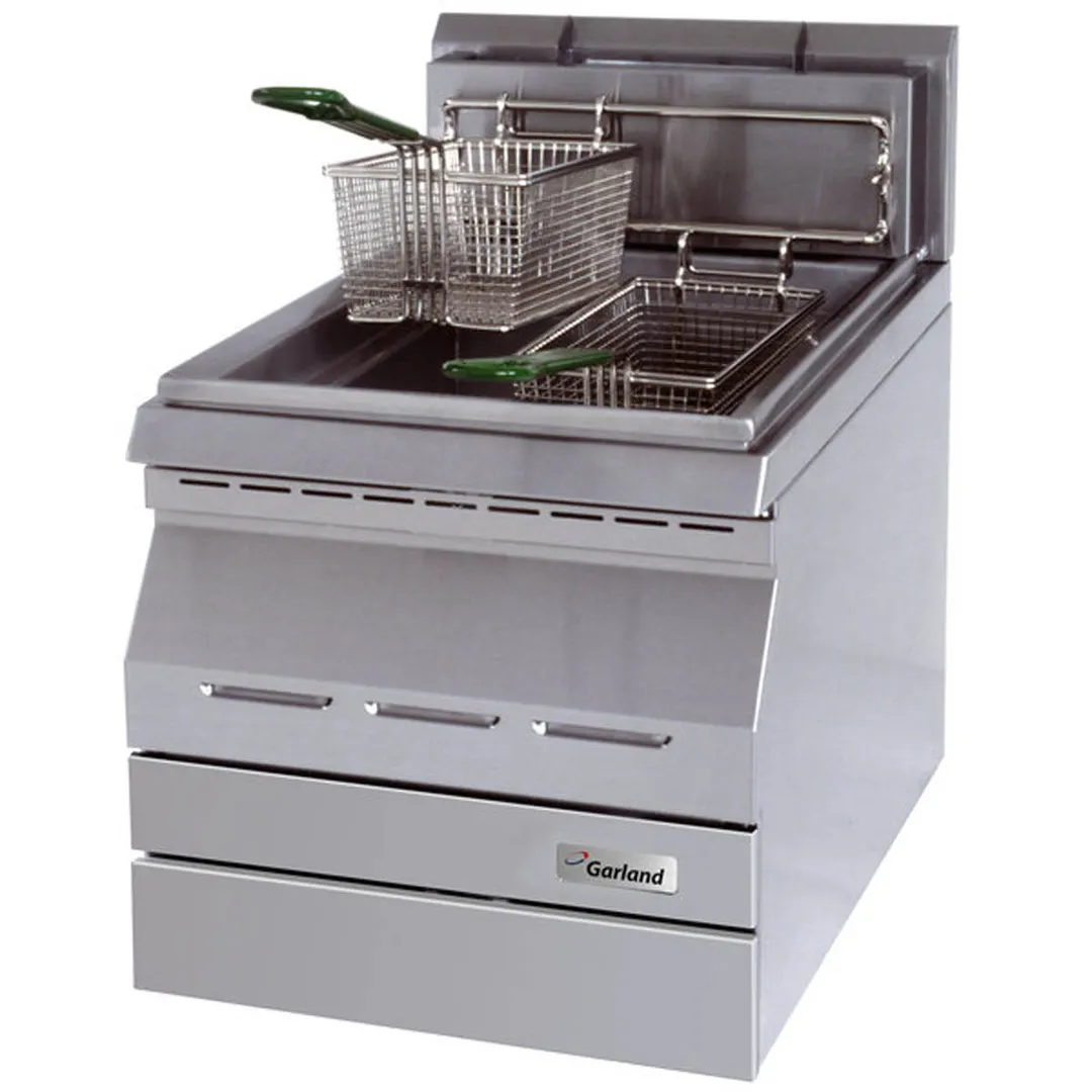Garland US Range GD-15F Full Pot Countertop Gas Fryer w/ 15 lbs Capacity, LP Gas, 45,000 BTU