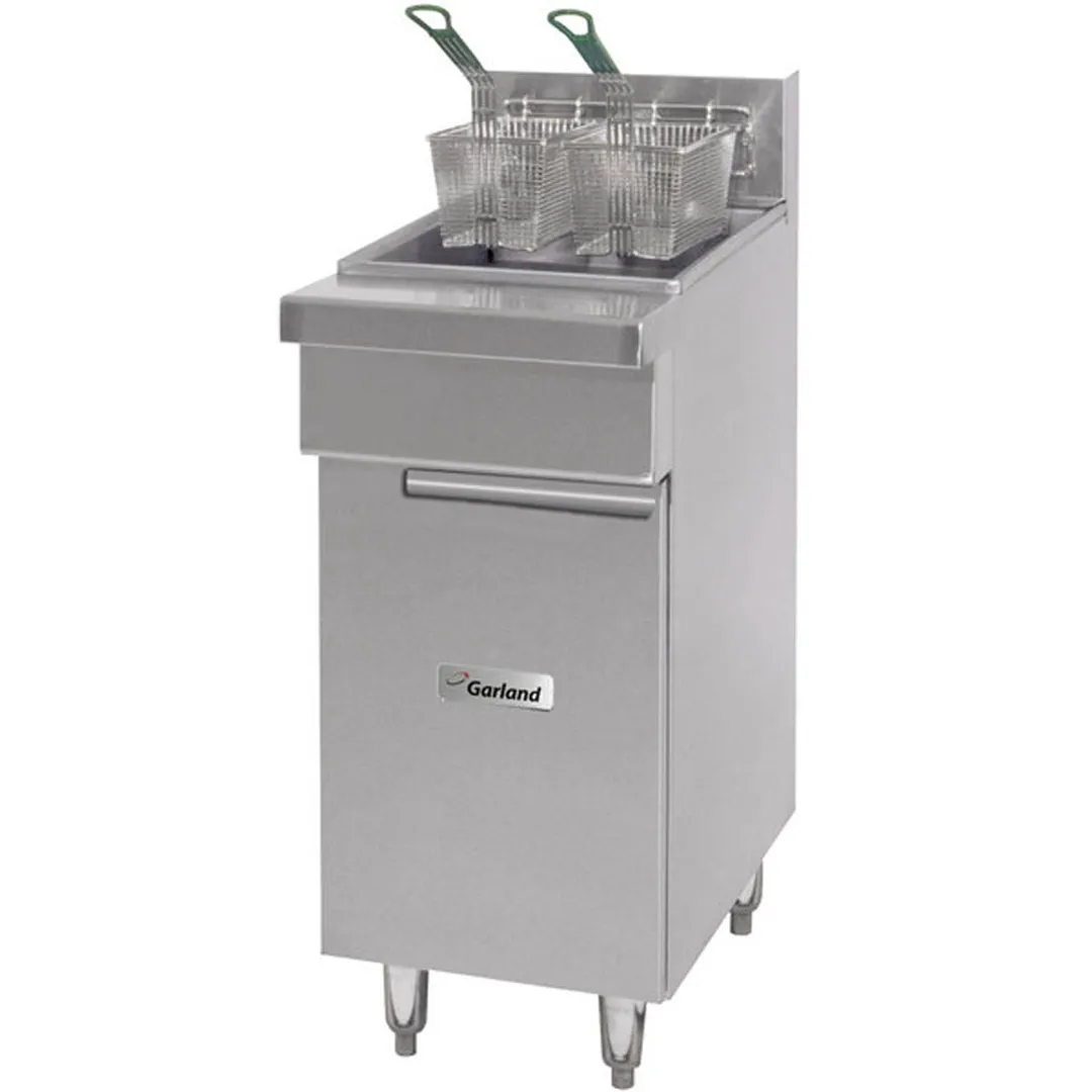 Garland US Range GF16-FR 15" Full Pot Floor Model Gas Fryer w/ 35-lb Capacity, Thermostat
