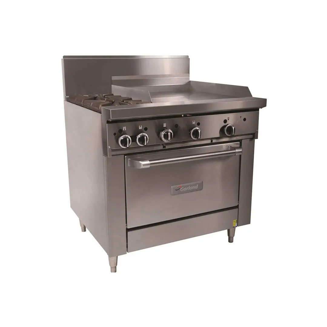 Garland US Range GFE36-2G24R 36" Gas Range w/ (2) Open Burners, 24" Griddle, Electric Spark Ignition, (1)  Standard Oven,, 126.000 BTU