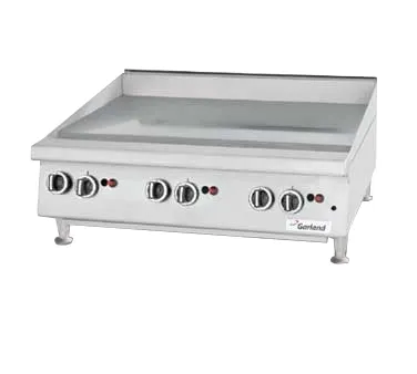 Garland US Range GTGG36-G36M 36" Countertop Manual Gas Griddle, 1" Steel Plate, 81.000 BTU