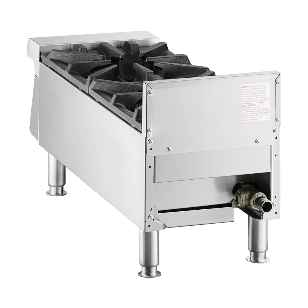 Garland US Range GTOG12-2 12" Countertop Heavy Duty Gas Hotplate with (2) Burners, 60.000 BTU