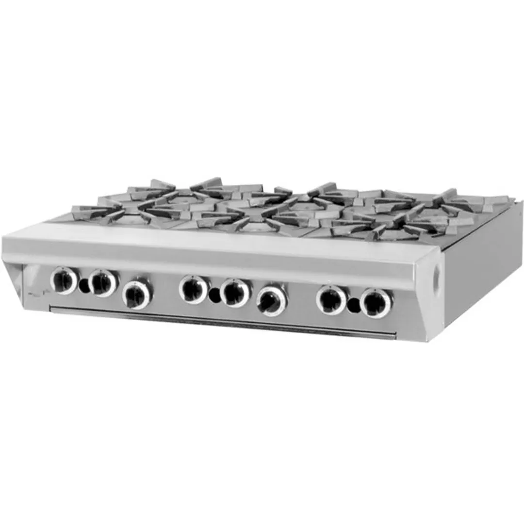 Garland US Range M43T 34" Gas Heavy Duty Range w/ (6) Open Starfire Burners, Modular Base, 144.000 BTU