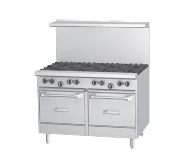 Garland US Range U48-G48LL 48" Gas Restaurant Range w/ 48" Full Griddle, (2) Space Saver Ovens, 136.000 BTU 