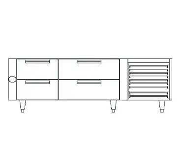 Garland US Range UN17C108 108" 8 Drawers Polar Cuisine Refrigerated Chef Base