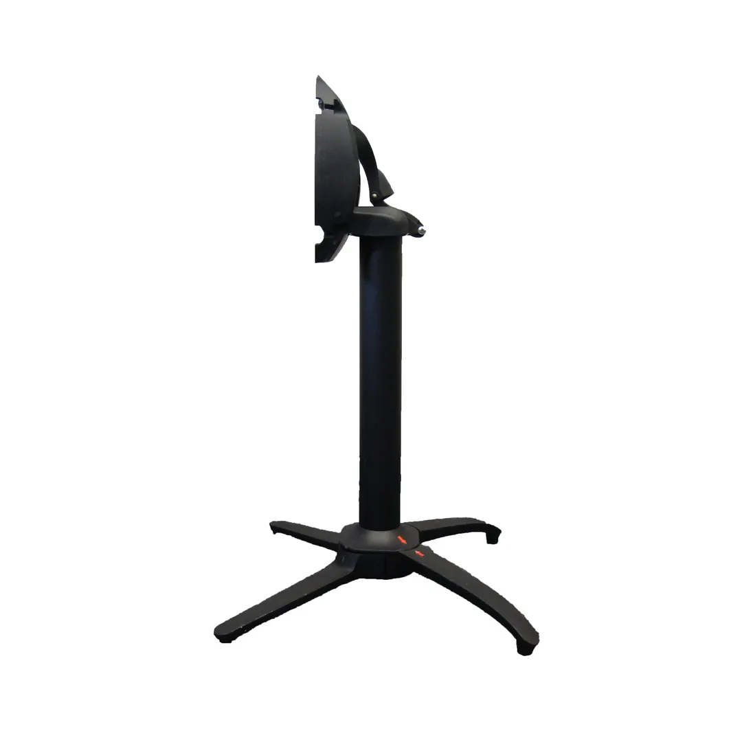 Grosfillex UT168017 Quattro Contact Terrace Table Base, Dining Height, Aluminum, Black, Tilts, Nests 5 Tables