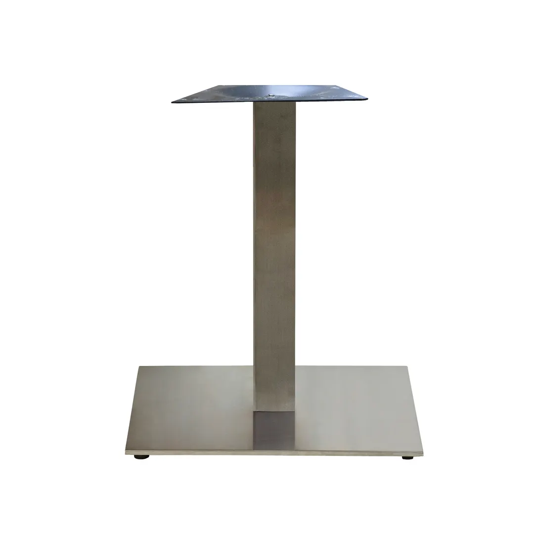 Grosfillex US518009 Gamma Marine 316 Stainless Steel Table Base, 22x22, Bar Height, Silver Gray
