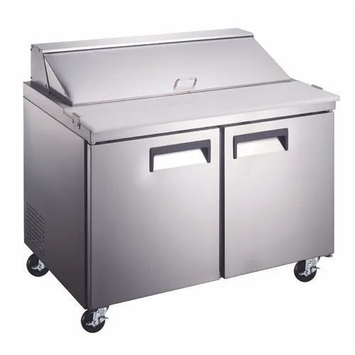 Grista GRSL-2D 47" Two Section Salad/Sandwich Prep Table w/ 2 Doors, 12 Pan, 12 cu. ft.
