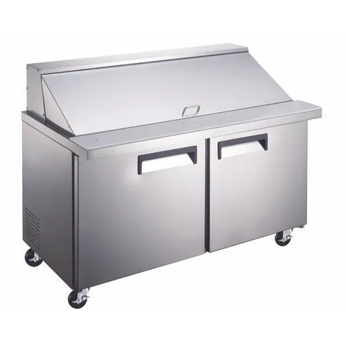 Grista GRSLM-2D 47" Two Section Mega Top Salad/Sandwich Prep Table w/ 2 Doors, 18 Pan
