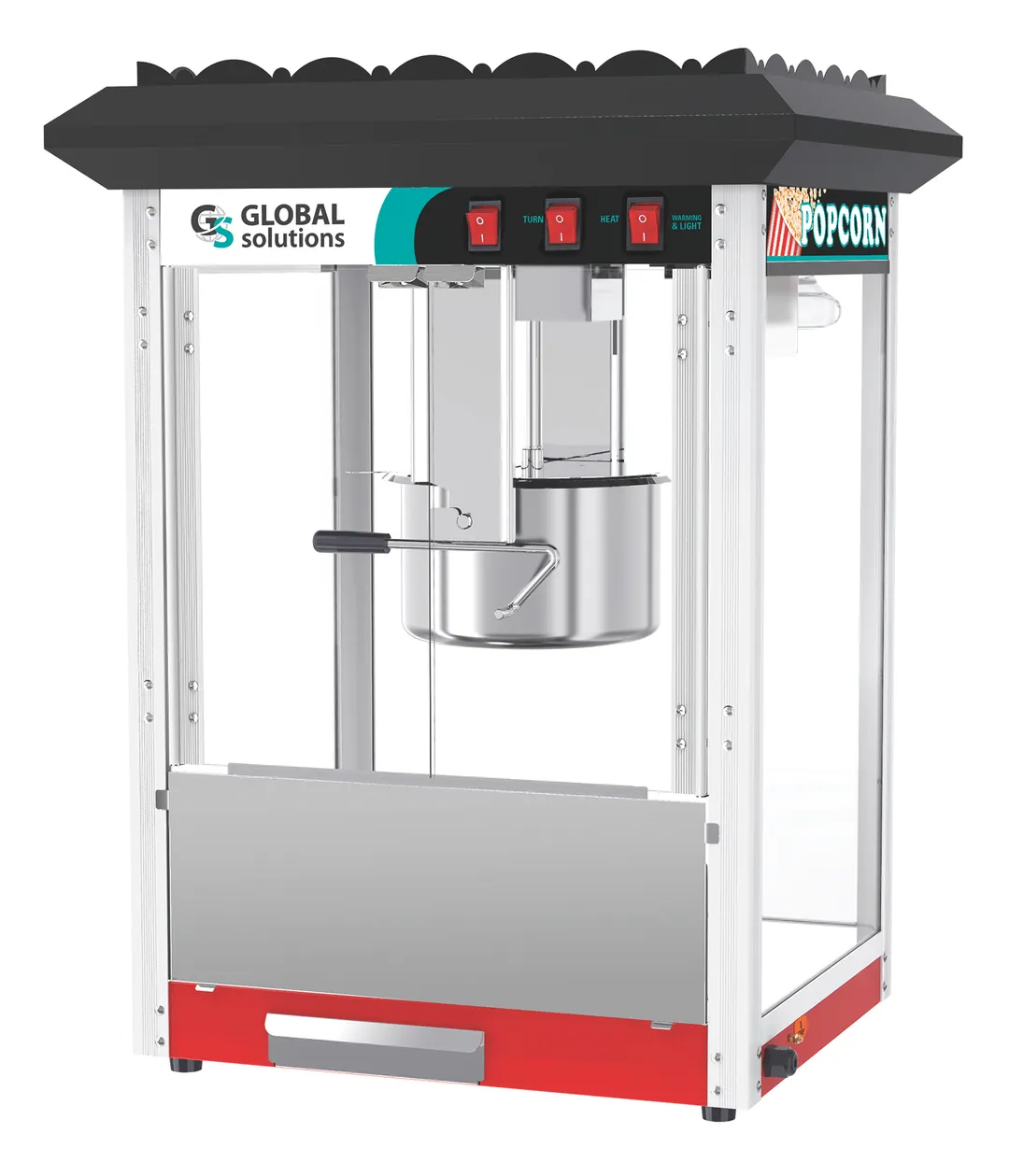 Global Solutions by Nemco GS1736 Popcorn Popper, 12 Oz. Capacity
