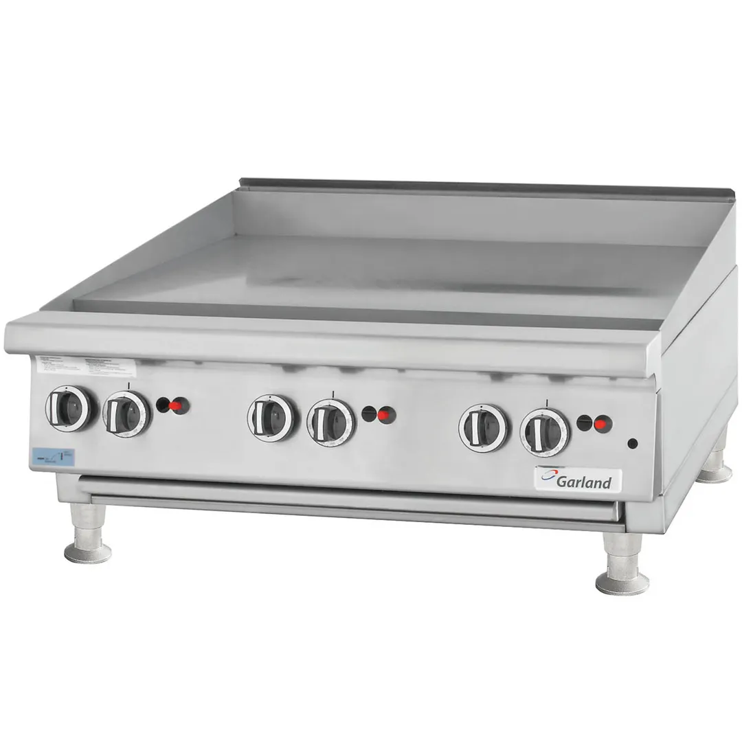 Garland GTGG36-GT36M 36" Countertop Thermostatic Gas Griddle, 1" Steel Plate, 84.000 BTU