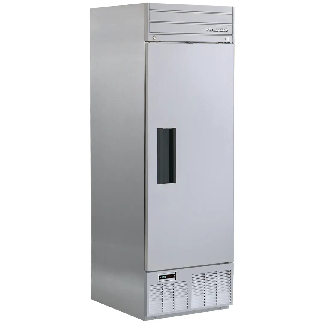 HABCO SE24HCSX 24" One Section Reach-In Refrigerator w/ Solid Door, Bottom Mount, White Aluminum Interior, 24 cu. ft.
