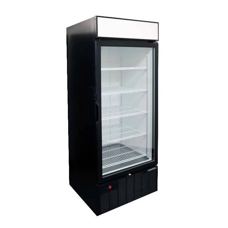 Habco SF28HCBXM - 30" Black Glass Door Freezer Merchandiser, 1‑HP, 24‑37 cu ft, 5 Shelves, R290, 115V