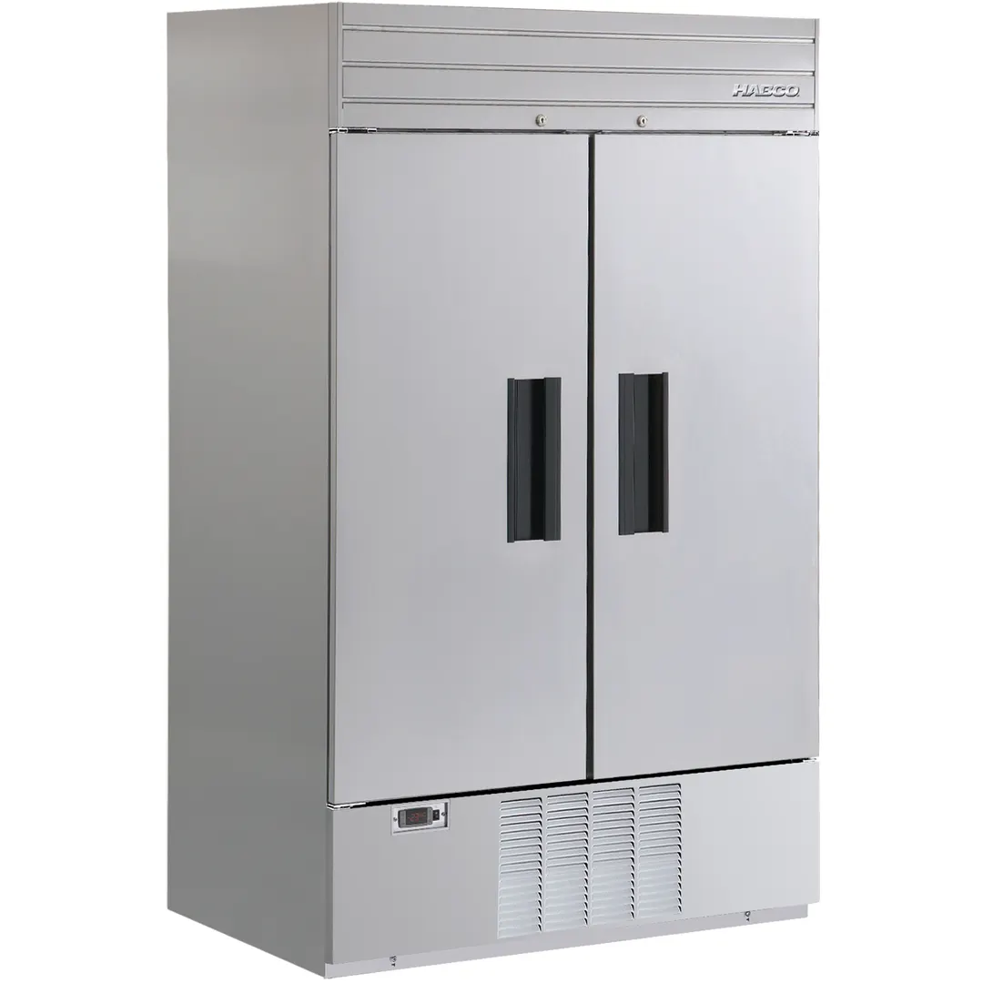 HABCO SF46HCSX 48" 2-Section Reach-In Freezer w/ 2 Solid Doors, Bottom Mounted, 46 cu. ft.