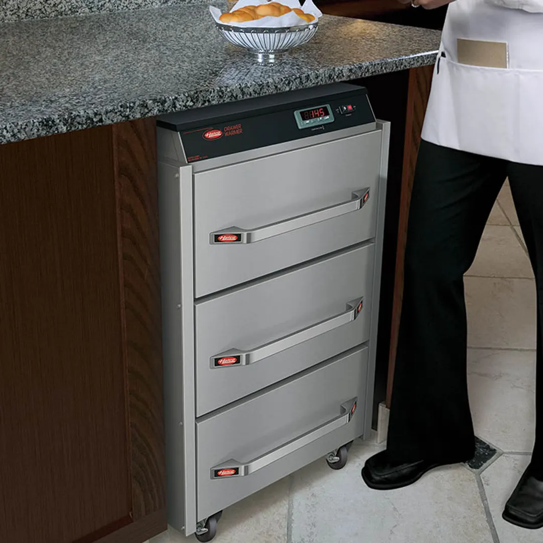 Hatco CDW-3N Drawer Warmer, Narrow Three Drawer, Free Standing
