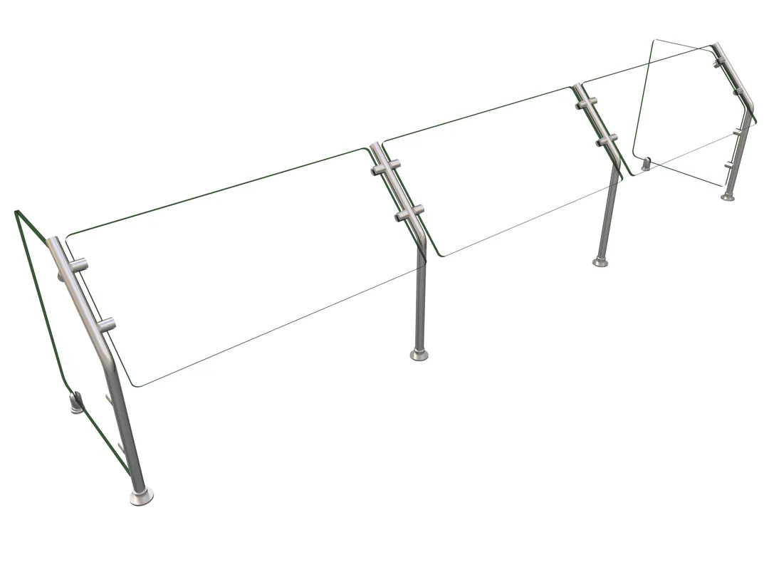 Hatco ES31-96 Flav-R-Shield™ Es31 Food Shield, Self Service, 96"W X 18"D X 22"H