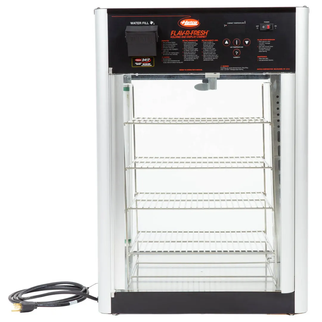 Hatco FDWD-1X-120-QS 19" Countertop Hot Food Display Case, Pizza Merchandiser w/ 4 Levels