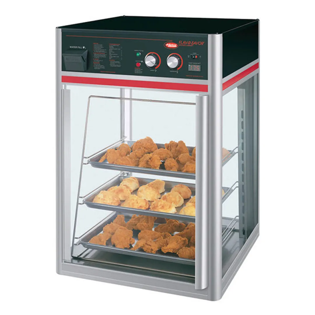 Hatco FSD-1X-120-QS 22" Countertop Hot Food Display Case, Full-Service, 3-Tier Pan Rack