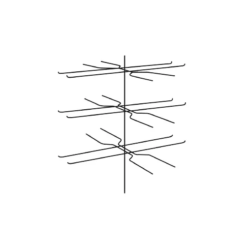 Hatco FSDT3TPT - Three‑Tier Pretzel Tree Stand, Stainless Steel, 12" Height, Buffet Service
