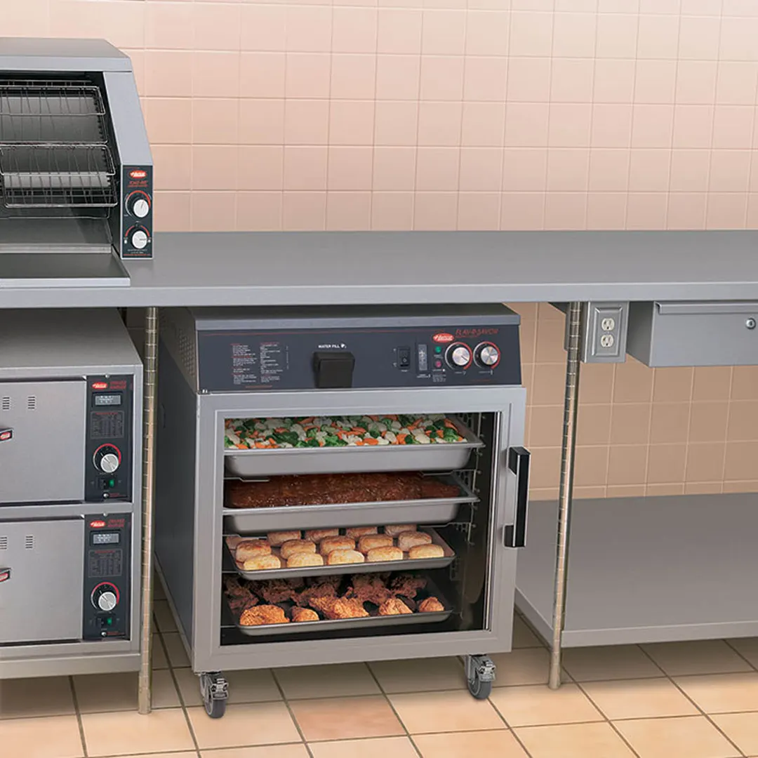 Hatco FSHC-6W1 " Height Heated Holding Cabinet, 1-Door, Clear Door, 6-Slide, Stainless Steel, 1697W