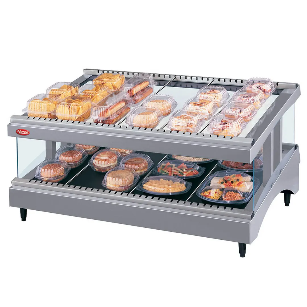 Hatco GR3SDS-27 Glo-Ray® Designer Slant Display Warmer, (10) Rods, Countertop
