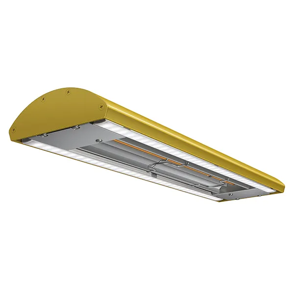 Hatco GR5AL-18 18" Glo-Ray Curved Infrared Strip Heater w/ Single Rod, LED Lights, 254W