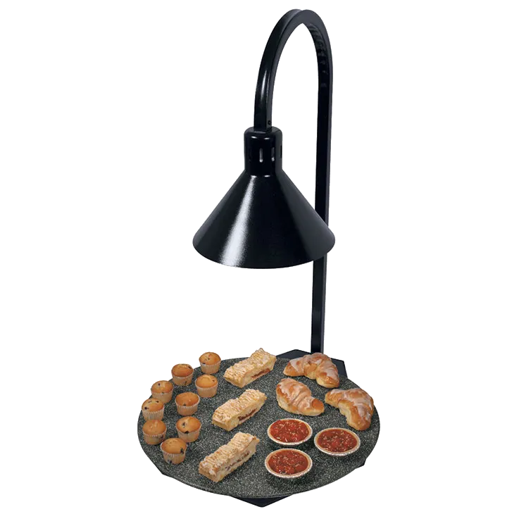 Hatco GRSSR16-DL77516 Glo-Ray® Round Heated Simulated Stone Shelf with Decorative Lamp