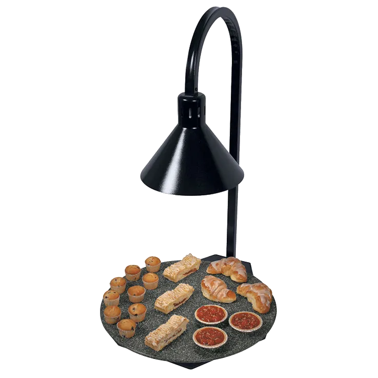 Hatco GRSSR18-DL77516 Glo-Ray® Round Heated Simulated Stone Shelf with Decorative Lamp