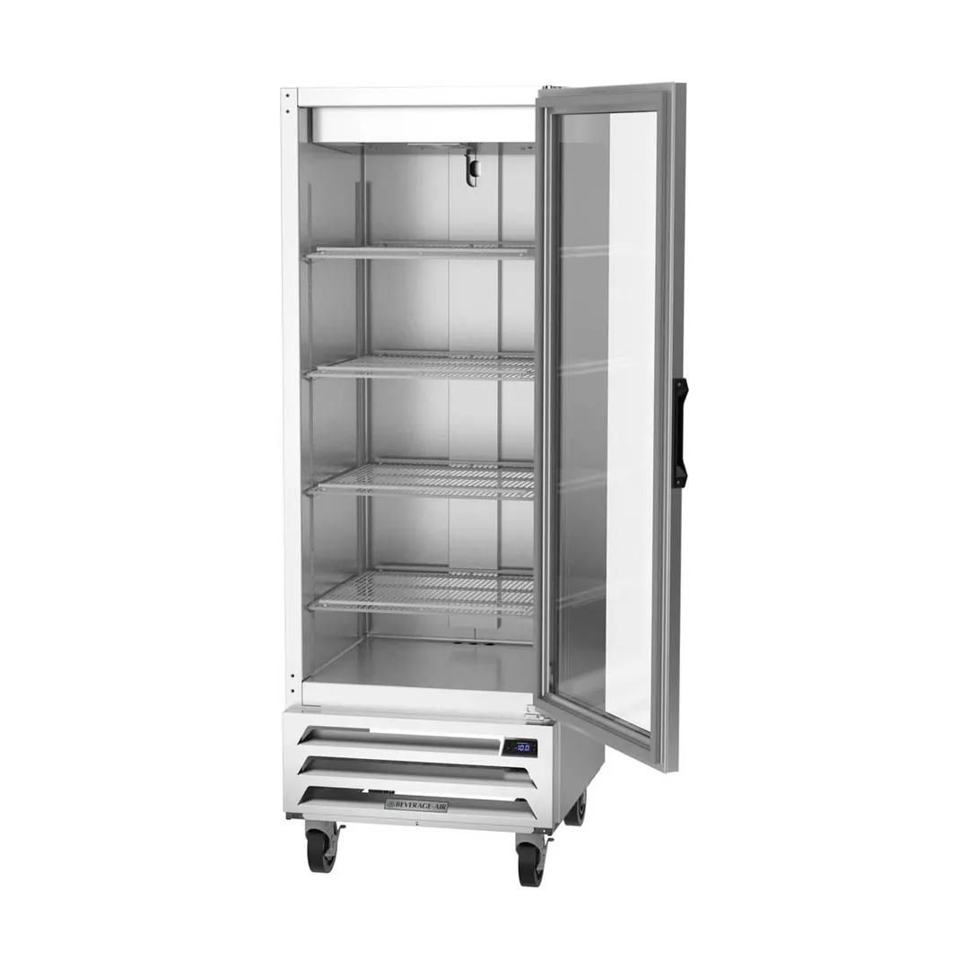 Beverage Air HBF12HC-1-G 24" 1-Glass Door Reach-In Freezer, Bottom Mount, 11.9 cu. ft., Stainless Steel